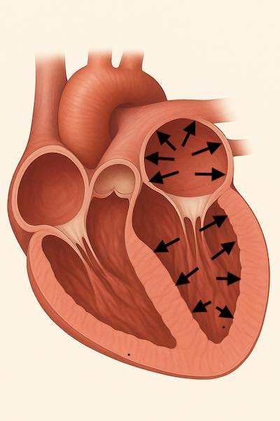 Enlarged Left Heart Diagram